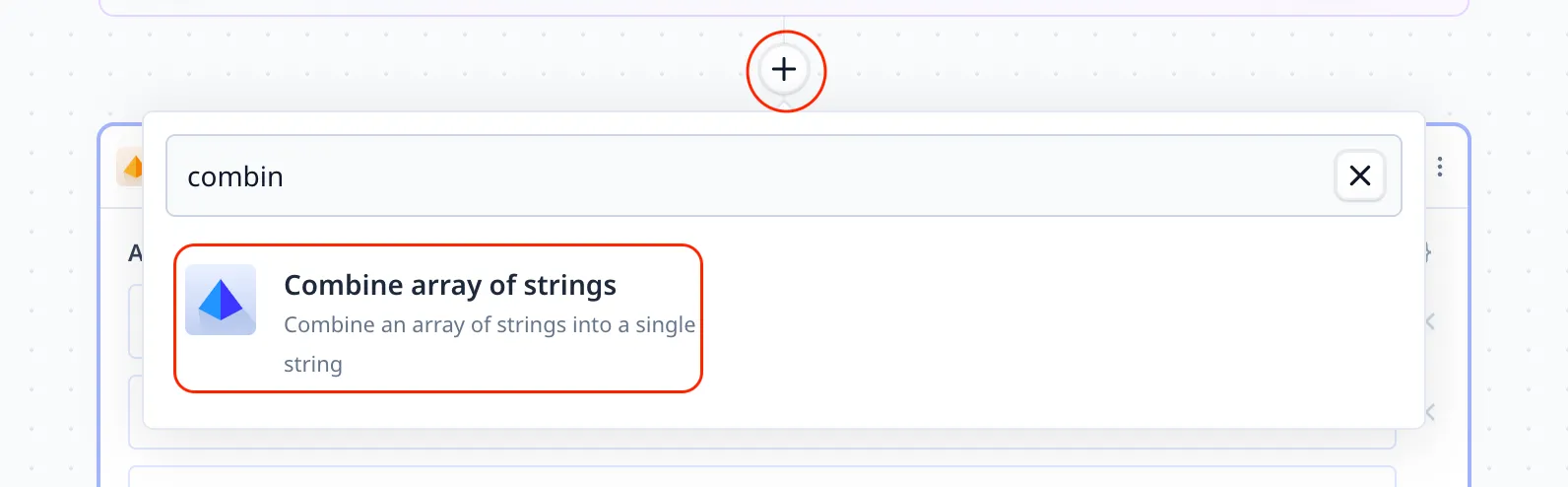 Combine array of strings