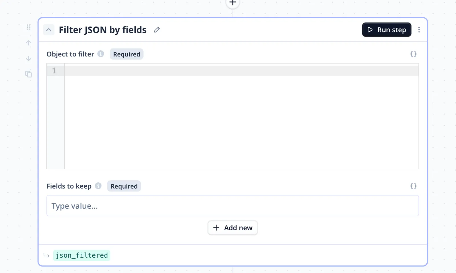 Filter JSON by fields
