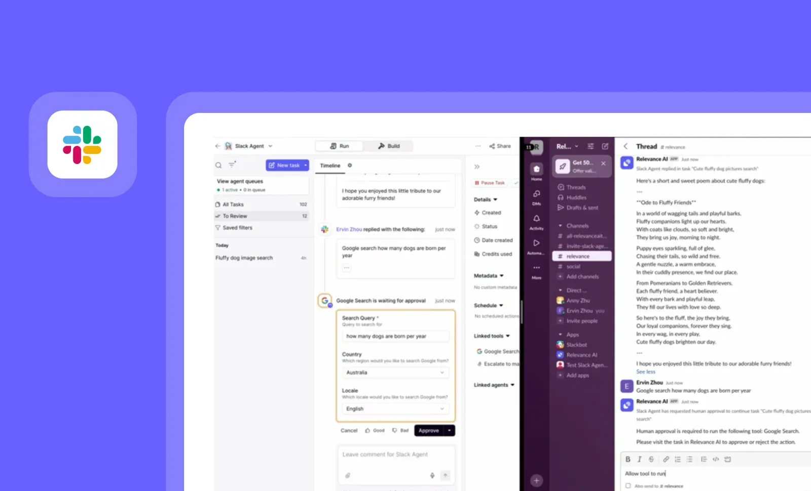 Chat with your AI agent - and get replies - in Slack