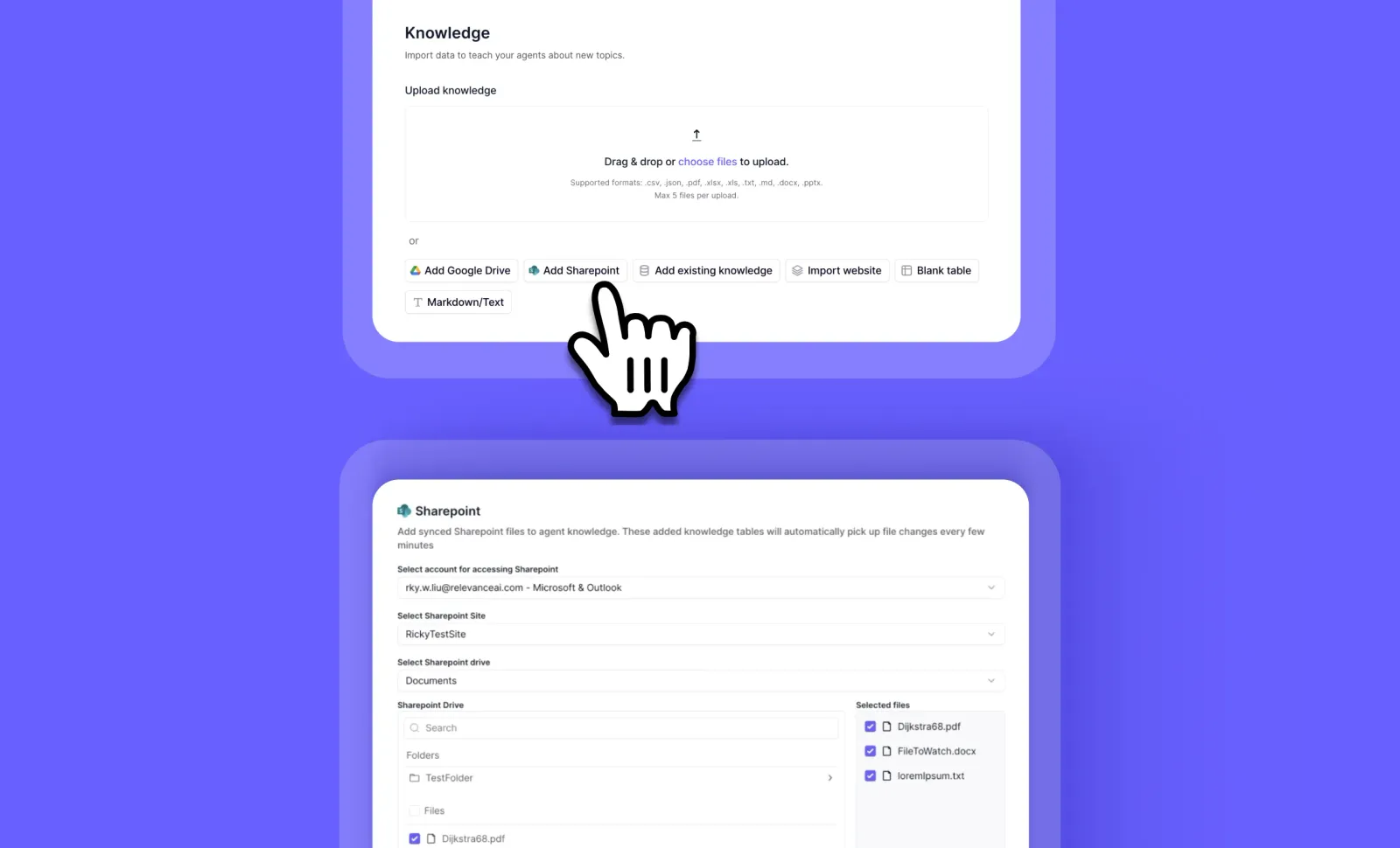 Integrate SharePoint content with your AI agents