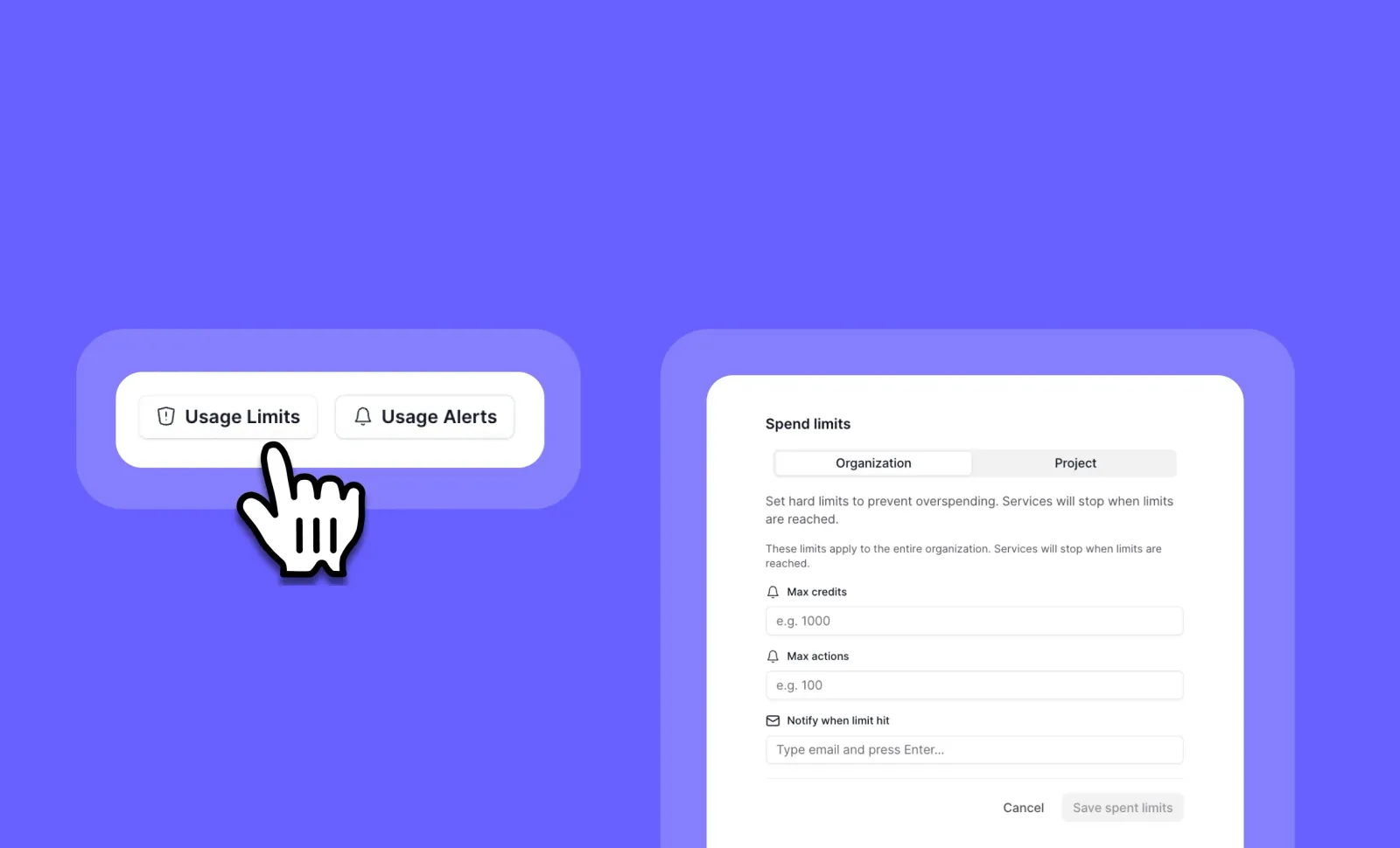 Prevent AI overspending with hard limits: Set automatic credit & action caps