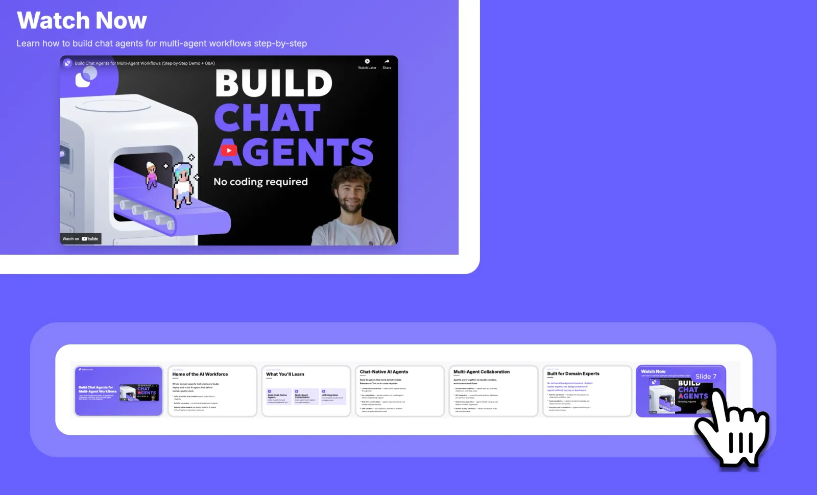 Embed videos in Relevance slides for more dynamic presentations