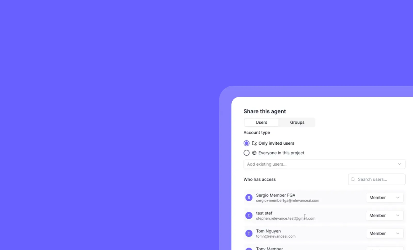 Project-wide roles: Instantly set access for every agent, workforce, and tool