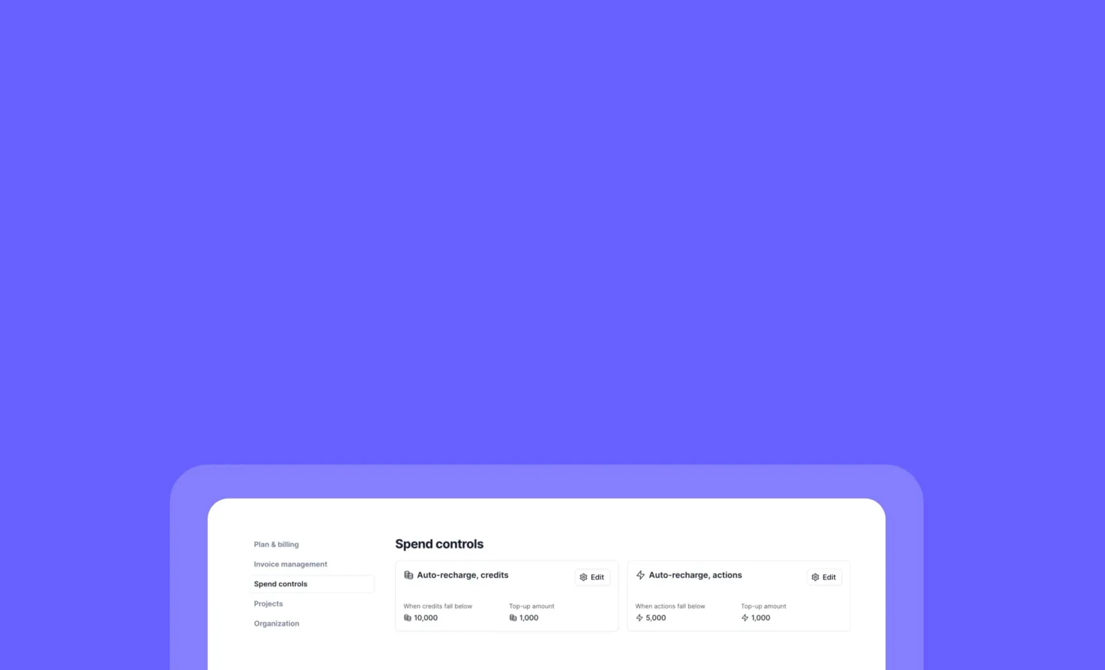 Automate credit and action top-ups for uninterrupted AI agents
