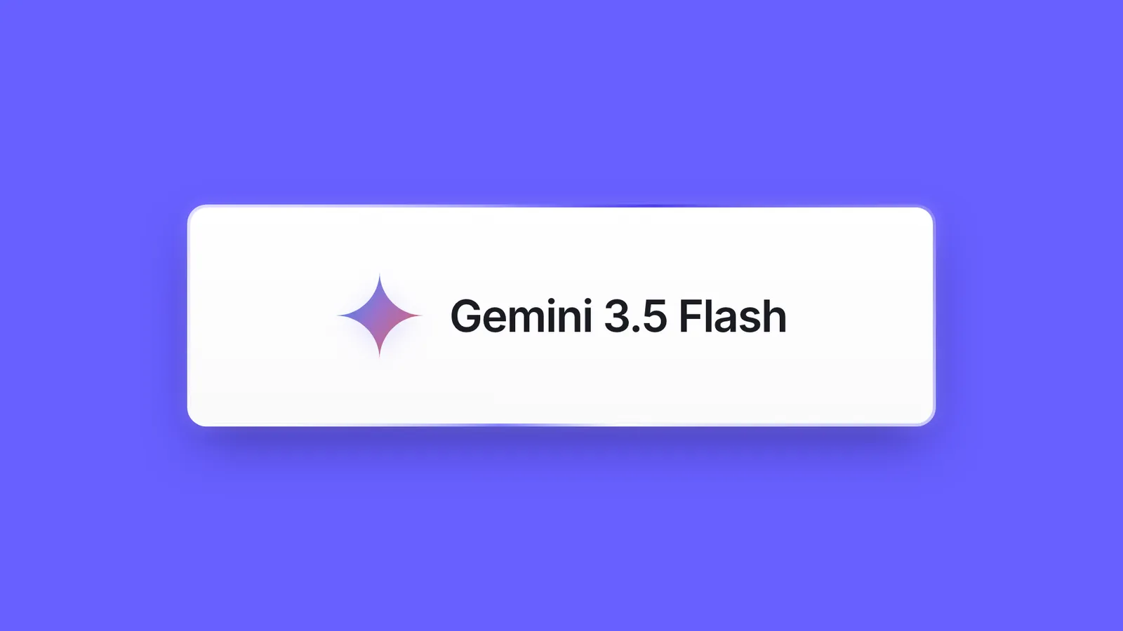 Gemini 3.5 Flash model card on the Relevance AI purple background, showing the Gemini spark icon and the model name