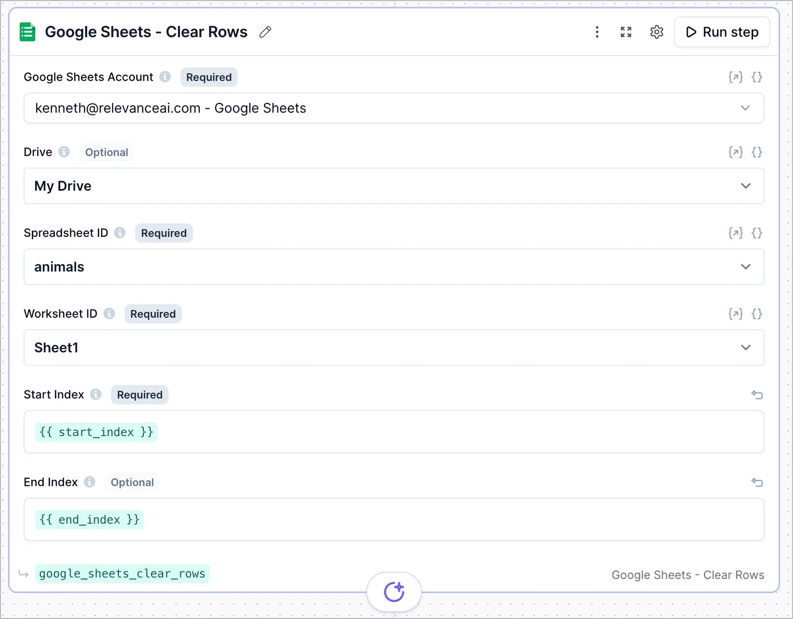 Google Sheets Clear Rows