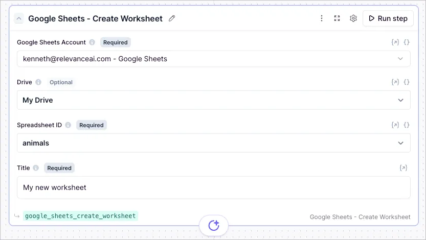 Google Sheets Create Worksheet