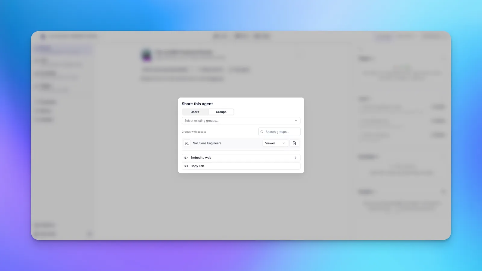Adding Groups to Assets