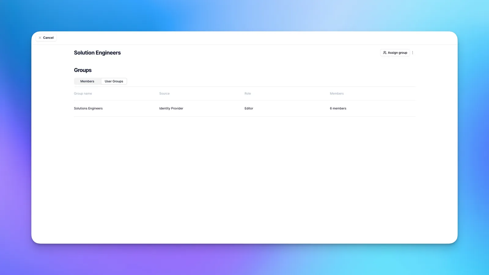 Adding Groups to Projects