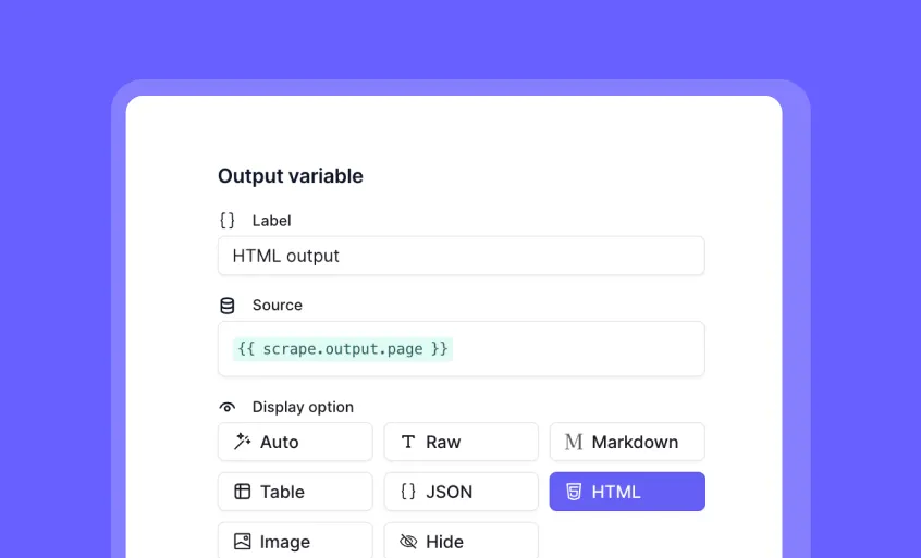 Custom Tool Outputs