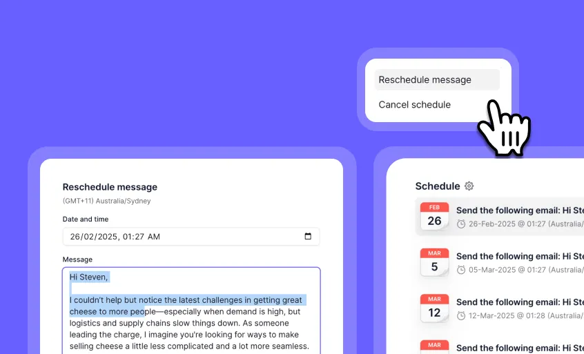 Edit and reschedule scheduled messages