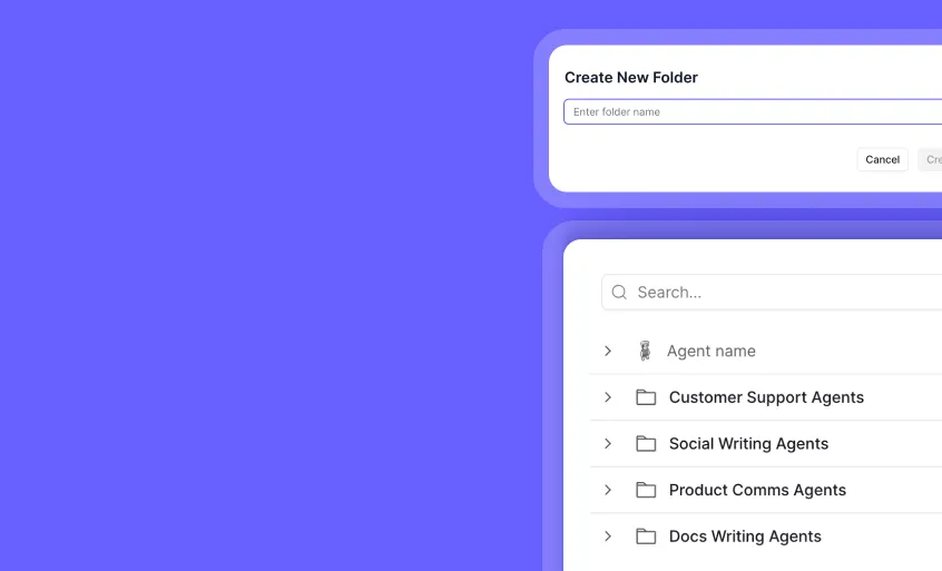 Organize your AI agents with Folders