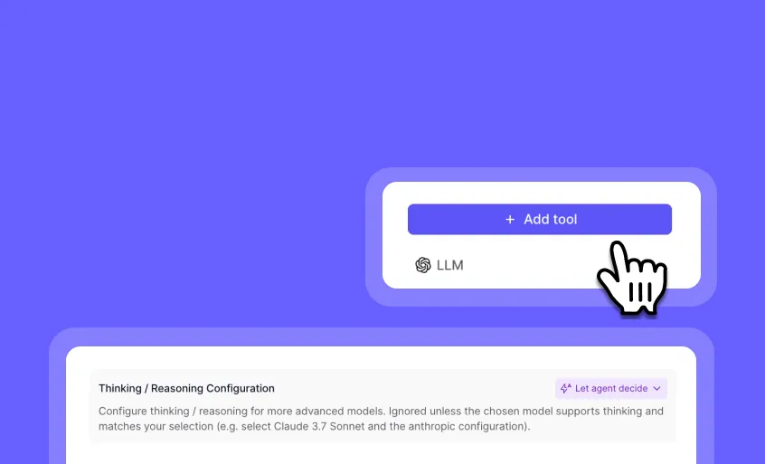 Control AI reasoning in the LLM tool step with Configurable Thinking