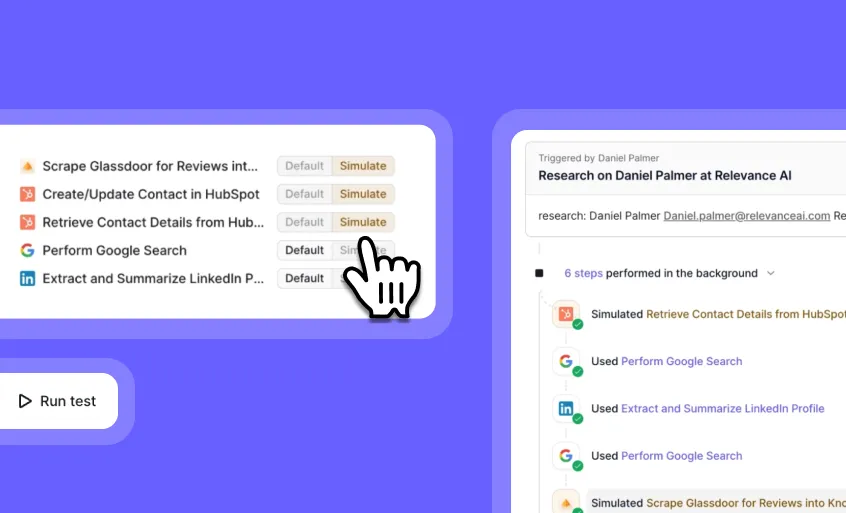 Simulate agent tools without cost or risk