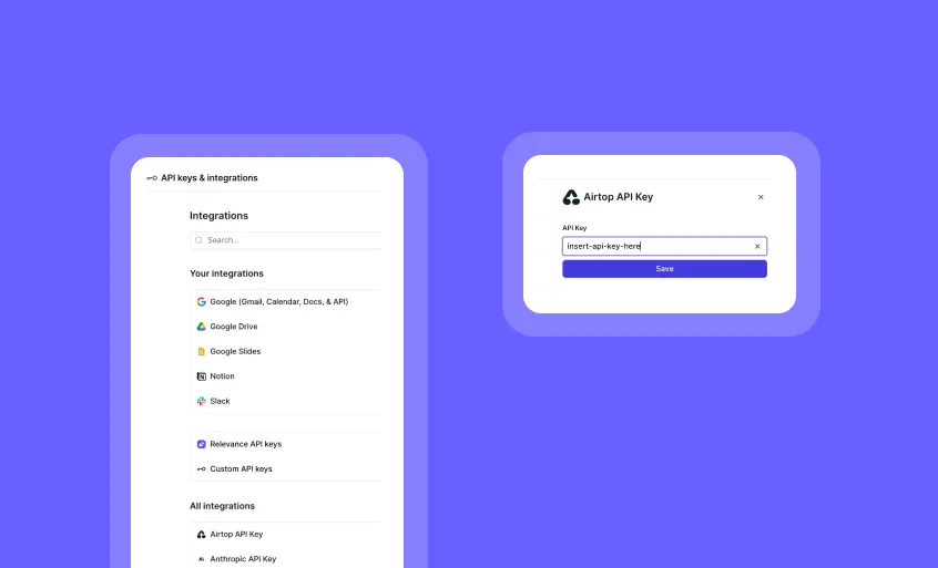 Add and store API keys with greater clarity and control