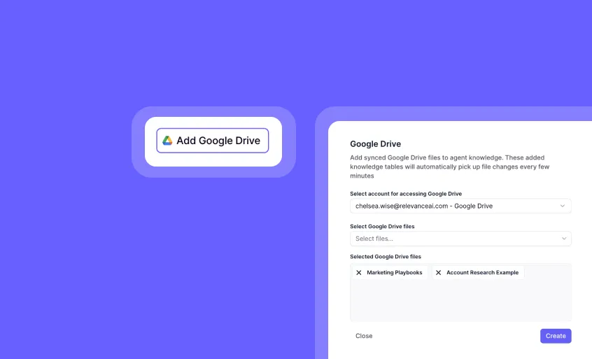 Connect Google Drive to auto-update your agent’s knowledge base